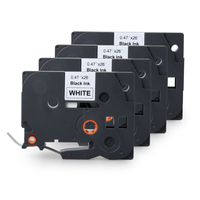 Ink E-Sale 4 Pack Compatible Replacement for Brother TZe-231 TZe 231 TZe231(4-Pack), for use with Label Tape TZe-231 TZe 231 TZe231 Black on White for P-Touch Labeler PT-D210 PT-H100 PT-D400 PT-D600