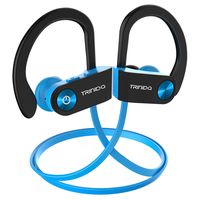 Bluetooth Headphones, TRINIDa IPX7 Waterproof Sport Wireless Headset for Running, Best in Ear Earbuds HiFi Stereo with Mic 10 Hours Playback Gym Workout Passive Noise Cancel Wireless Earphones(Blue)