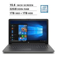 2019 Newest HP Pavilion 15.6 Inch HD Laptop (8th Gen Intel Quad Core i5-8250U up to 3.4GHz, 32GB DDR4 RAM, 1TB SSD (Boot) + 1TB HDD, Intel UHD Graphics 620, WiFi, Bluetooth, HD Webcam, Windows 10)