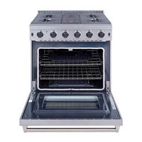 Thor Kitchen 30" Stainless Steel Gas Range Oven with 5 Burner LRG3001U