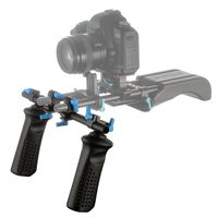 FOTGA DP3000 Front Double Handle Hand Grip Video Camera Stabilizer w/ 2 Clamp for 15mm Rod Rail Base plate Rig for 1D 6D 5D 7D Mark II III IV D7100 D850 D500 Sony A7 A7R A7S II III GH4/5 Fujifilm Dlsr