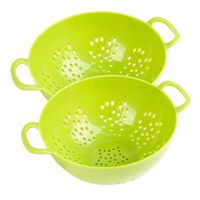 Culinary Elements 6-Inch, 3 Cup Personal Colander With Dual Handles For Fruit & Vegetable Portion Control #9956, 2 Pack