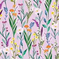 Jillson & Roberts Printed Floral Gift Tissue 20" x 30", Secret Garden (240 Sheets)