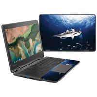 Mightyskins Skin Compatible with Lenovo 300e Chromebook 11.6" (2018) - Shark Dive | Protective, Durable, and Unique Vinyl Decal Wrap Cover | Easy to Apply, Remove, and Change Styles | Made in The USA