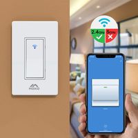 MoKo Smart Life Switch, Smart WiFi Light Switch with Remote Control and Timer, Compatible with Alexa, Google Home and IFTTT, Neutral Wire Required, Easy and Safe Installation - White