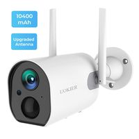 Outdoor Security Camera, Wireless Rechargeable 10400mAh Battery Powered WiFi Surveillance Camera with Upgraded Antenna, 1080P, Motion Detection, Night Vision, 2-Way Audio, Waterproof