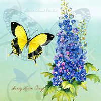 Hi-Look Microfiber Cleaning Cloth, butterfly design - Larkspur and Swallowtail
