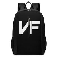 Travel Bckpack NF Rapper Print Custom Business Bckpack for College School Computer Bag for Women Men for 17 Inch Laptop Black