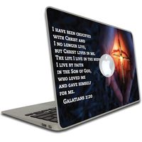 VictoryStore Removable Vinyl Cover - Christian Theme - Galatians 2:20, Vinyl Decal Compatible with MacBook Air, Size 11 Inches
