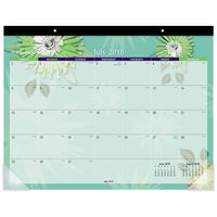 AT-A-GLANCE 2018-2019 Academic Year Desk Pad Calendar, Standard, 21-3/4 x 17, Flowers (5035-A8)