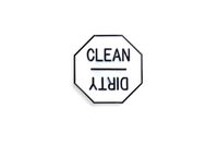 Fox Run 5935 Clean or Dirty Dishwasher Magnet, 2.5 x 2.5 x 0.25 inches, White