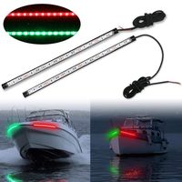 Obcursco 12 Inch LED Boat Bow Navigation Light Kits for Marine Boat Vessel Pontoon Yacht Skeeter - 1 Pair - Red & Green.