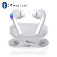 Wireless Bluetooth Earbuds, Portable Sport V5.0 True Wireless Stereo Earphones Hands Free Mini Noise Cancelling in-Ear Headphones with Mic and Charging Case (White1)
