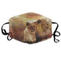 Unisex Unique Mouth Mask - Cool Femle Male Lions Polyester Anti-dust Masks - Fashion Washed Reusable Face Mask for Outdoor Cycling