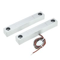 uxcell MC-58 NO Alarm Security Rolling Gate Garage Door Contact Magnetic Reed Switch Silver Gray