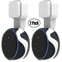 Yuanling Outlet Wall Mount Hanger Stand for Dot 3rd Gen, A Space-Saving Solution for Your Smart Home Speakers Without Messy Wires or Screws (Dot 3rd White 2 Pack)