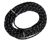 Sendt 36 foot 1/4 inch (6.3mm) Dual Right Angle Male to Male Mono Nylon Braided Guitar/Bass/Instrument Cable