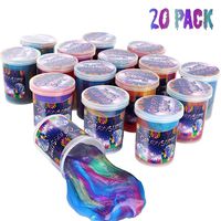 EASYCITY Marbled Galaxy Slime, 20Pack Colorful Sludgy Gooey Fidget Kit for Sensory and Tactile Stimulation, Stress Relief, Prize, Party Favor, Educational Game - Kids, Boys, Girls