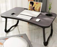 Laptop Desk Laptop Bed Tray Table Large Foldable Laptop Notebook Stand Desk with Ipad and Cup Holder Perfect for Breakfast, Reading, Working,Watching Movie on Bed/Couch/Sofa (Black Stripe)