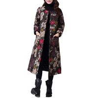Bolayu Fashion Women Winter Coat Folk-Custom Cotton-Padded Lamb Cashmere Easy Cotton Jacket Overcoat (M, Gray)