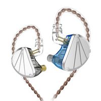 Newest Yinyoo KBEAR KB10 in Ear Monitor Earbuds Headphones Stereo Sound Comfortable in-Ear Earphones Noise Cancelling Ear Buds with 5BA Balanced Armature Driver 0.75mm 2pins Cable (Without mic, Blue)
