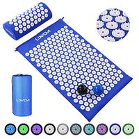 Lixada Acupressure Mat and Pillow Set with 2pcs Spiky Massage Balls for Back/Neck/Feet Pain Relief and Muscle Relaxation with Carry Bag