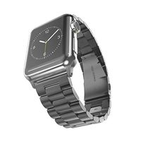 Fwheel Stainless Steel Watch Band 38mm&40mm,Compatible with Apple Watch Women Men Series4/3/2/1,for Work,Date,Business, Gift,Sport,Edition,Gun Grey iWatch Strap,Replacement Wristband (Space Grey 38)