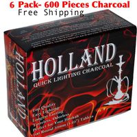 6 Quantity - Box of 100pcs Disk Coal Holland Easy Quick Lighting Charcoal for Hookah -33mm Total 600pcs