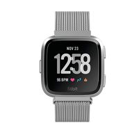 Yutior Metal Bands Compatible with Fitbit Versa 2 / Fitbit Versa Lite & SE/Fitbit Versa Smart Watch, Stainless Steel Metal Replacement Small Large for Women Men, Black, Champagne, Rose Gold, Silver