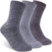 Facool Women's Men's Cotton Cushion Diabetic Ankle Socks with Seamless Toe and Non-Binding Top 3 Pairs Large Black White,Light Grey,Black Pink