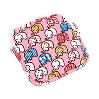Wulofs Women Girl Cute Sanitary Pad Tampon Organizer Holder Napkin Towel Convenience Bags Cotton Menstrual Cup Pouch coin purse (Pink)