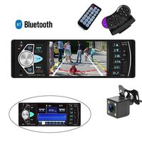 Camecho Single Din Car Stereo Radio 4.1'' TFT Screen Parking Assistance in-Dash Bluetooth USB/SD/FM MP5 Player with Waterproof Night Vision Backup Camera