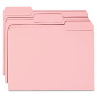 Smead File Folder, 1/3-Cut Tab, Letter Size, Pink, 100 per Box (12643)