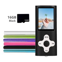 Gerskji MP3 Player/MP4 Player with a 16GB TF Card Expandable up to 64GB, Ultra Slim Portable Music Player with FM Radio/Voice Recorder/Video/Photo View, Special Design for Sport and Music Lovers