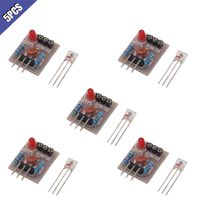 Ximimark 5Pcs Laser Sensor Module Non-Modulator Tube Laser Receiver Detection Module Relay Switch 5V for Arduino