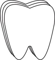 Tooth Large Single Color Creative Cut-Outs, 5.5" x 5.5", 31 Teeth to a Package