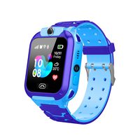 Kids 14.1mm Ultra-Thin Smartwatch Phone HD Voice Call LBS Tracker Watch with SOS Camera Alarm Game for 3-12T, Blue