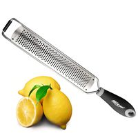 Lemon Zester, Hand-held Stainless Steel Cheese Grater for Kitchen - Fine Shredder