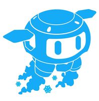 OVERWATCH VIDEO GAME MEI BLIZZARD ROBOT VINYL STICKERS SYMBOL 5.5" DECORATIVE DIE CUT DECAL FOR CARS TABLETS LAPTOPS SKATEBOARD - BLUE