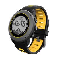 Smart Watch GPS Sports Watch Running watch Outdoor Sports Treadmill Walking Marathon ip68 Deep Waterproof Fitness Workout Support Compatible with iOS and Android (UW90-Yellow)