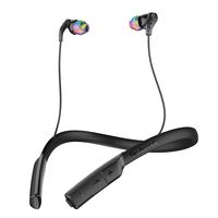 Skullcandy Method Bluetooth Wireless Sweat-Resistant Sport Earbuds with Microphone, Secure Around-The-Neck Collar, 9-Hour Rechargeable Battery, Perfect for Working Out, Black/Swirl