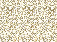 Elegant Gold Scroll Print Design Gift Grade Tissue Paper Sheets - 15" x 20" Choose Package Amount (24)