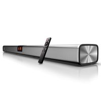InstaBox 35-Inch TV Sound Bar with Display, Remote Control and Built-in Powerful Subwoofer - Bluetooth 5.0 and Wired Connections, Metal Mesh Case, 3D Surround Sound for Home Theater - SOUNSET S60M