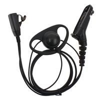 KENMAX Multi-pin D Shape Earpiece Ear-Clip Ear-Hook Headset with PTT Mic for Motorola XPR-6500 XiR P8208 DGP-6150 DP4600 APX-4000