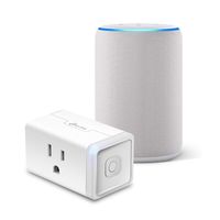 Echo (3rd Gen) Sandstone Bundle with TP-Link simple set up smart plug