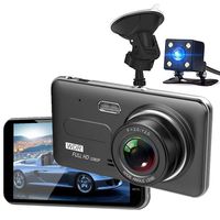 Dash Cam, AODINI 1080P Full HD Dual Car Driving Recorder, Front and Rear DVR Dashboard Camera with 170 Degree Wide Angle, WDR, G-Sensor, Motion Detection, Loop Recording
