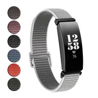 REYUIK Replacement for Fitbit Inspire HR & Inspire Bands Women Men Large Small, Woven Soft Nylon Accessories Strap Wrist Band Compatible with Inspire HR Fitness Tracker (Sea Shell)