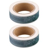uxcell Letter Fish Print Gift Wrapping DIY Craft Sticker Masking Washi Tape Roll 10M Length 2pcs