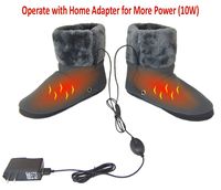 ObboMed MF-2305L Far Infrared Carbon Fiber Heated Foot Warmer/Boots/Slipper, USB 5V 10W - Far Infrared Wavelength 8-15 μm (Health Range: 4-14 μm), Auto Off, Size L: #45.5 (fits Foot up to 45.5)