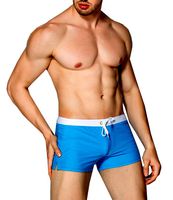 Coco BLVD Men's Beach Swimming Trunks Boxer Brief Swimsuit Swim Underwear Boardshorts with Pocket